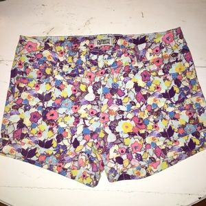 Colorful jean shorts
